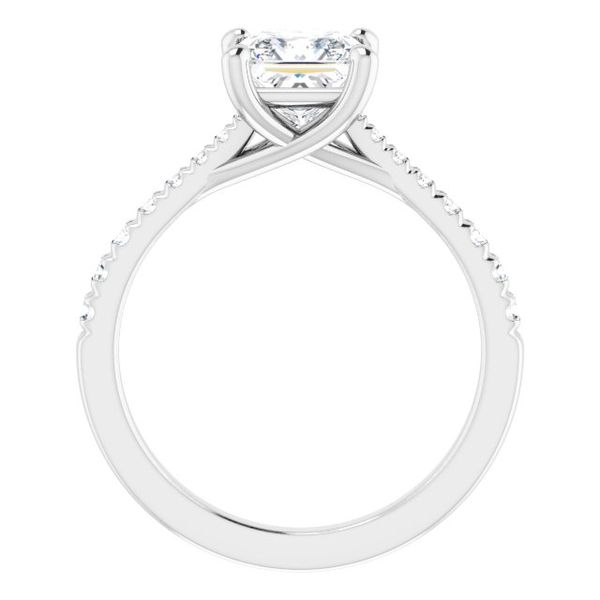 French-Set Engagement Ring Image 2 LeeBrant Jewelry & Watch Co Sandy Springs, GA