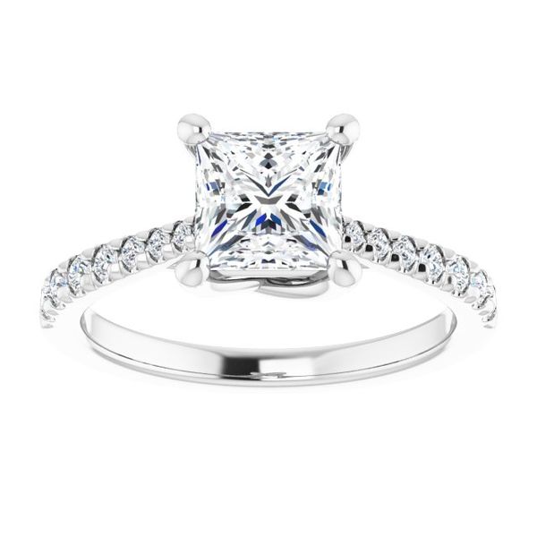 French-Set Engagement Ring Image 3 LeeBrant Jewelry & Watch Co Sandy Springs, GA