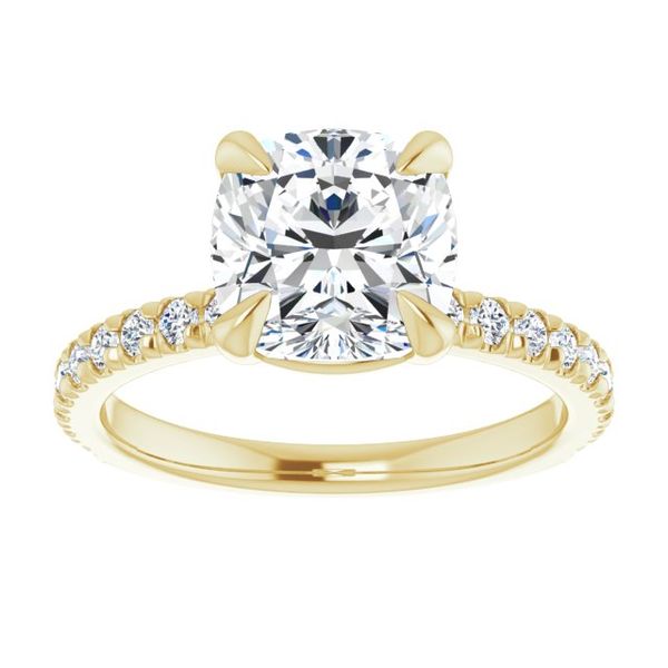 French-Set Engagement Ring Image 3 Stuart Benjamin & Co. Jewelry Designs San Diego, CA