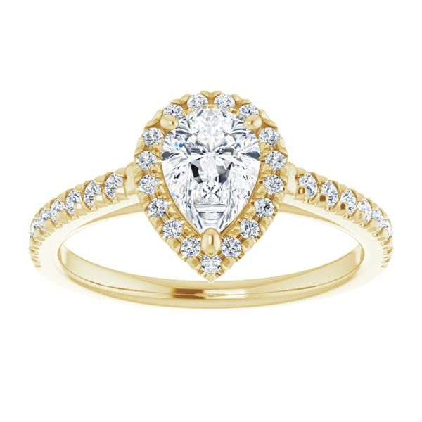 French-Set Halo-Style Engagement Ring Image 3 Natale Jewelers Sewell, NJ
