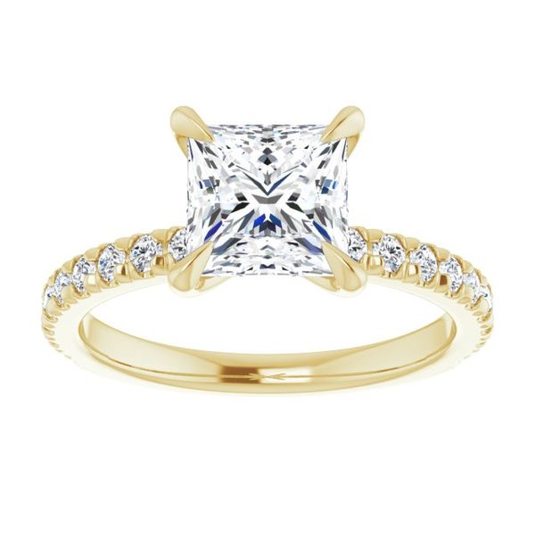 French-Set Engagement Ring Image 3 Maharaja's Fine Jewelry & Gift Panama City, FL