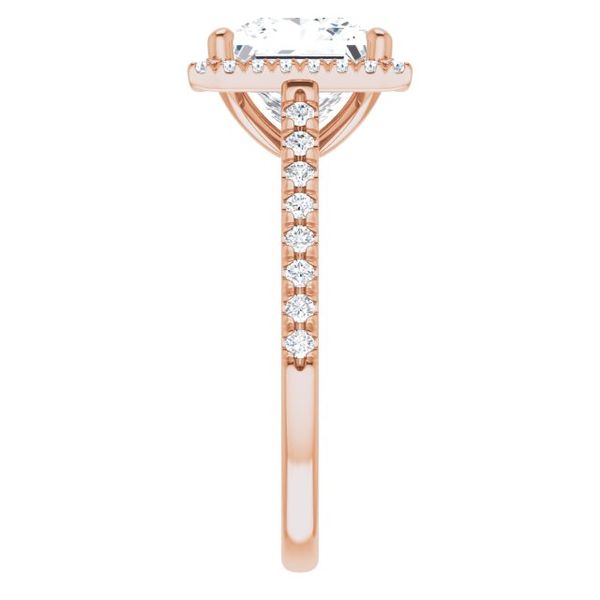 French-Set Halo-Style Engagement Ring Image 4 Waddington Jewelers Bowling Green, OH