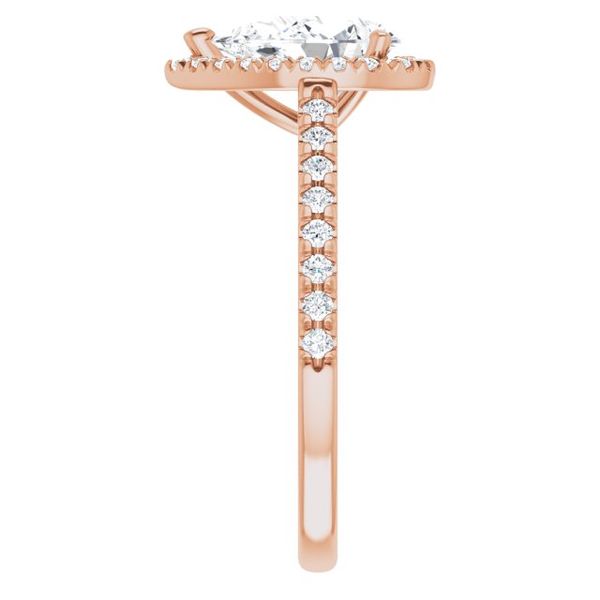 French-Set Halo-Style Engagement Ring Image 4 The Hills Jewelry LLC Worthington, OH