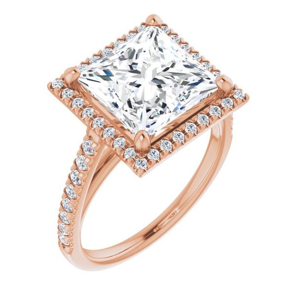 French-Set Halo-Style Engagement Ring Waddington Jewelers Bowling Green, OH