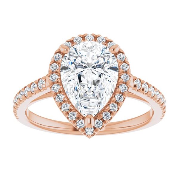 French-Set Halo-Style Engagement Ring Image 3 Waddington Jewelers Bowling Green, OH