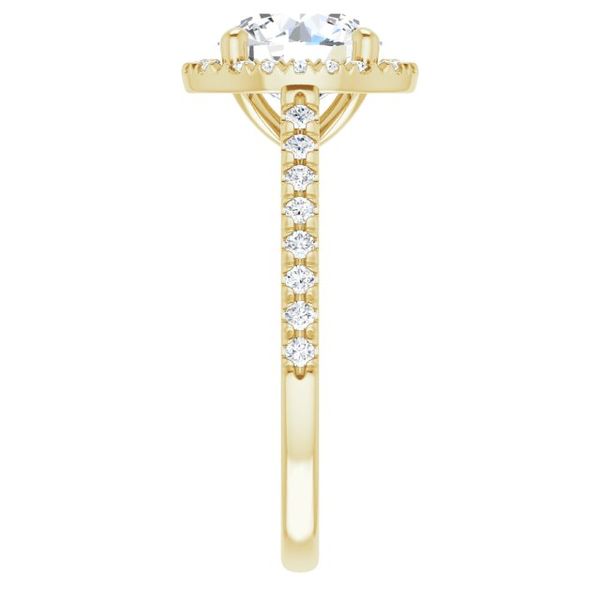 French-Set Halo-Style Engagement Ring Image 4 Natale Jewelers Sewell, NJ