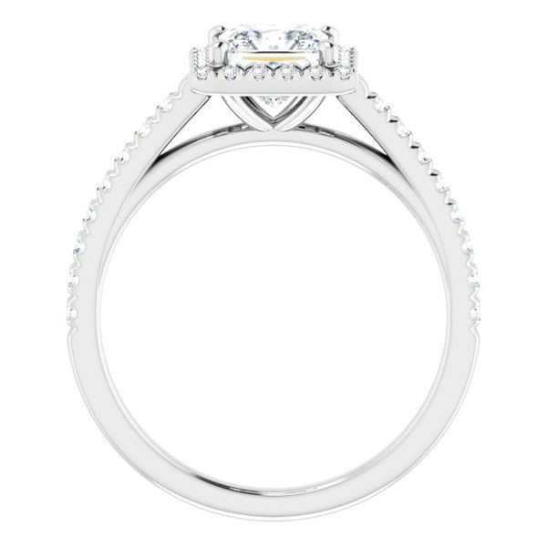 French-Set Halo-Style Engagement Ring Image 2 Jewel Smiths Oklahoma City, OK