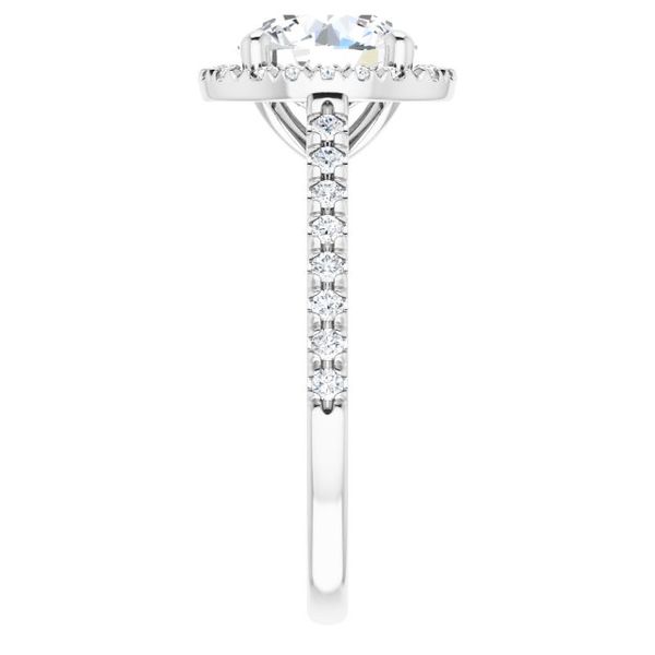 French-Set Halo-Style Engagement Ring Image 4 Waddington Jewelers Bowling Green, OH