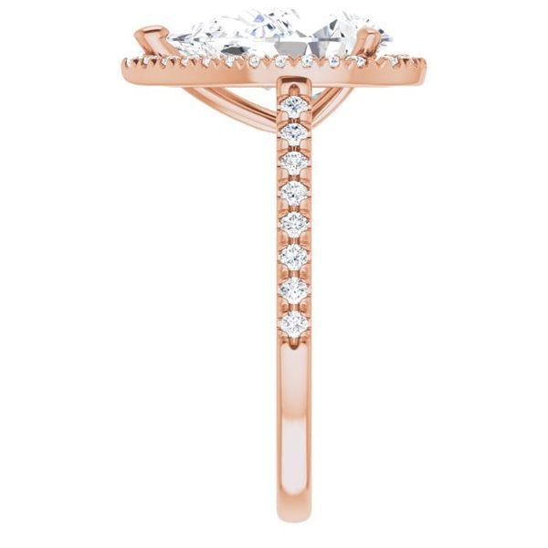 French-Set Halo-Style Engagement Ring Image 4 Minor Jewelry Inc. Nashville, TN