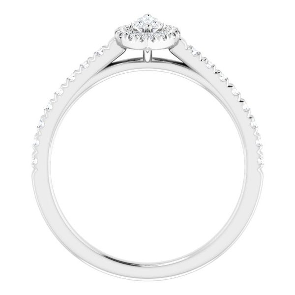 French-Set Halo-Style Engagement Ring Image 2 Lester Martin Dresher, PA