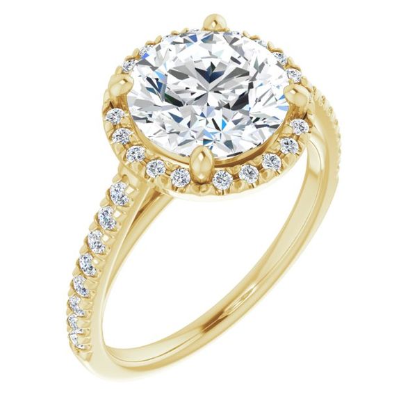 French-Set Halo-Style Engagement Ring Selman's Jewelers-Gemologist McComb, MS