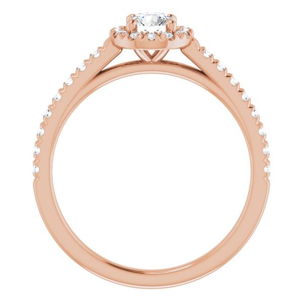French-Set Halo-Style Engagement Ring Image 2 Waddington Jewelers Bowling Green, OH