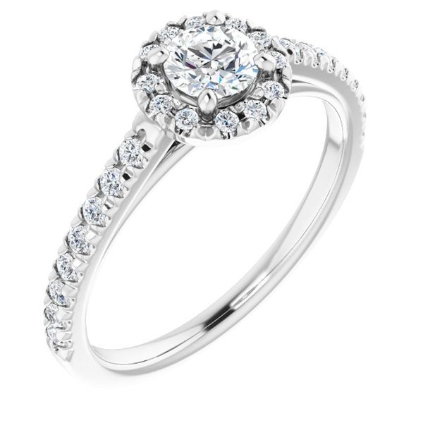 French-Set Halo-Style Engagement Ring The Diamond Ring Co San Jose, CA