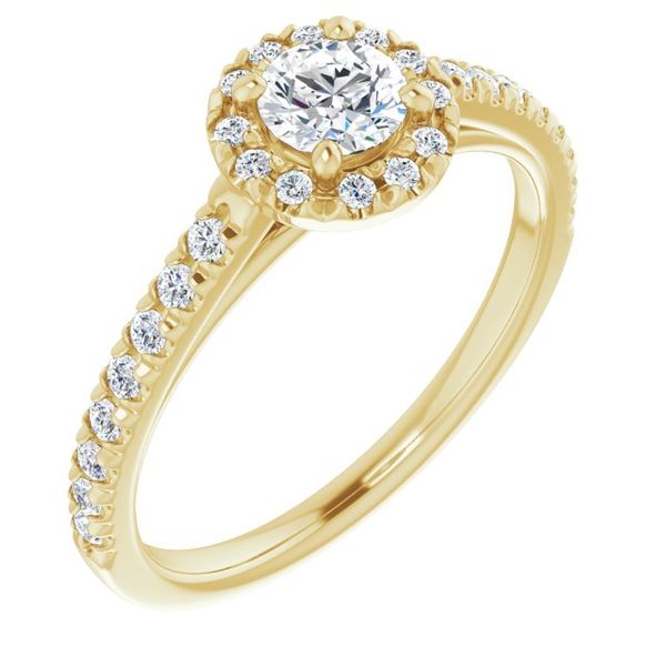 French-Set Halo-Style Engagement Ring The Diamond Ring Co San Jose, CA