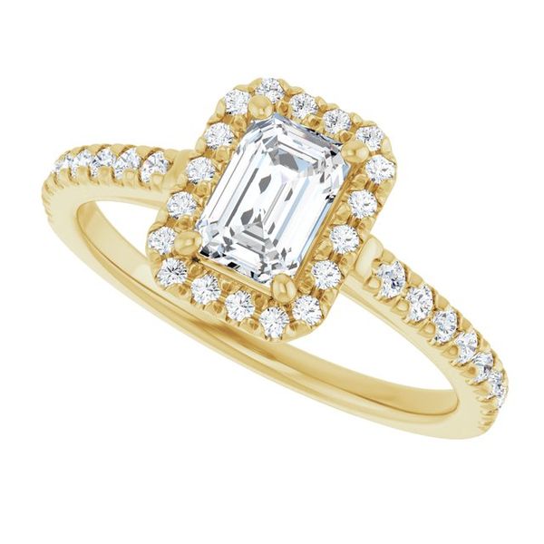 French-Set Halo-Style Engagement Ring Image 5 Lake Oswego Jewelers Lake Oswego, OR