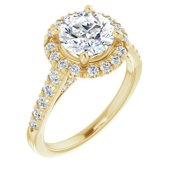 French-Set Halo-Style Engagement Ring Meritage Jewelers Lutherville, MD
