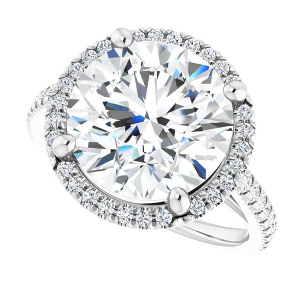 French-Set Halo-Style Engagement Ring Image 5 Jewel Smiths Oklahoma City, OK