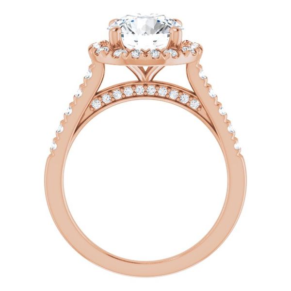 French-Set Halo-Style Engagement Ring Image 2 Reiniger Jewelers Swansea, IL