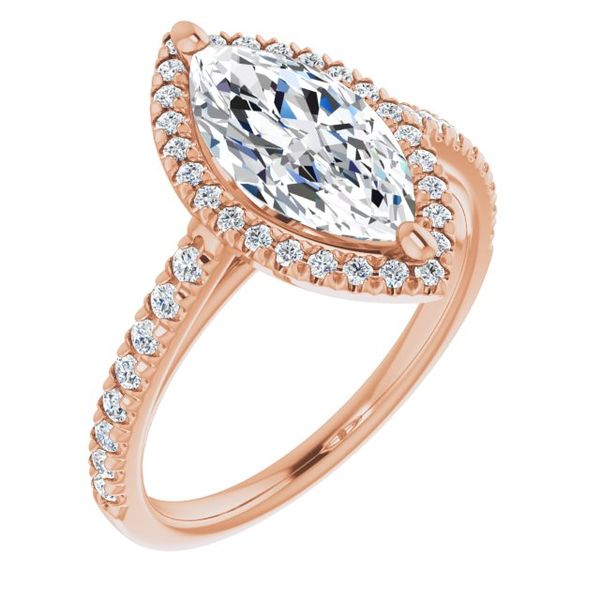 French-Set Halo-Style Engagement Ring The Hills Jewelry LLC Worthington, OH