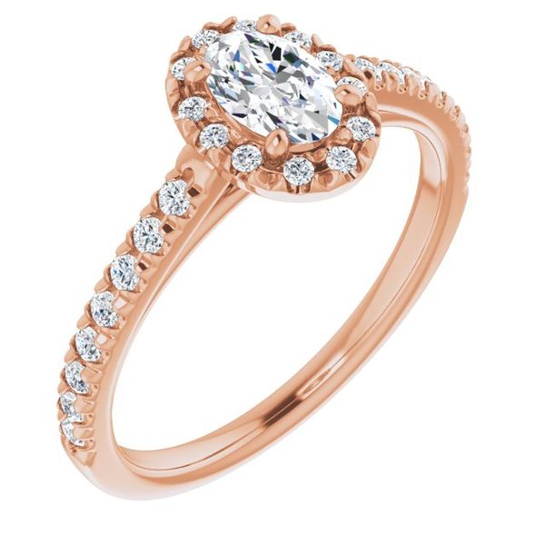 French-Set Halo-Style Engagement Ring Lake Oswego Jewelers Lake Oswego, OR