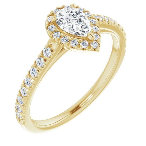 French-Set Halo-Style Engagement Ring Victoria Jewellers REGINA, SK