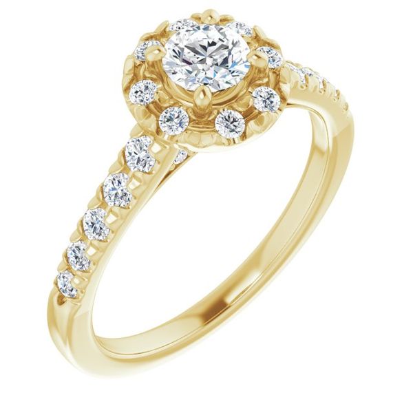 French-Set Halo-Style Engagement Ring Greenfield Jewelers Pittsburgh, PA