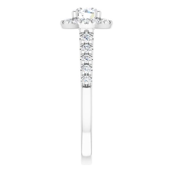 French-Set Halo-Style Engagement Ring Image 4 Victoria Jewellers REGINA, SK