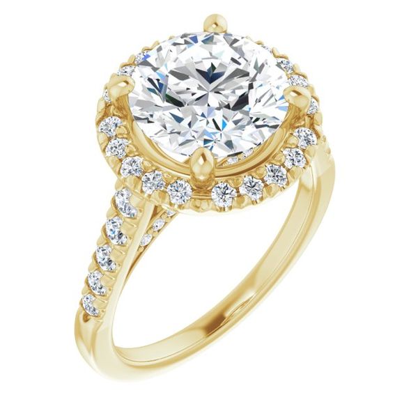 French-Set Halo-Style Engagement Ring Greenfield Jewelers Pittsburgh, PA
