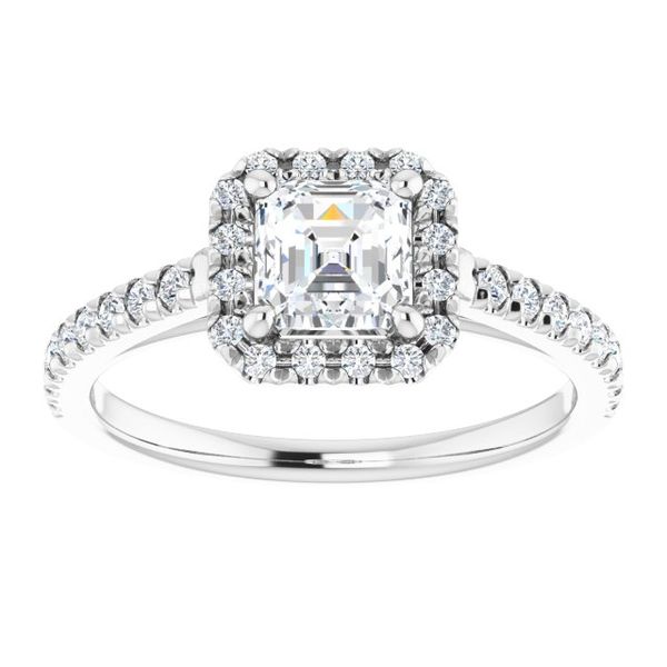 French-Set Halo-Style Engagement Ring Image 3 Greenfield Jewelers Pittsburgh, PA