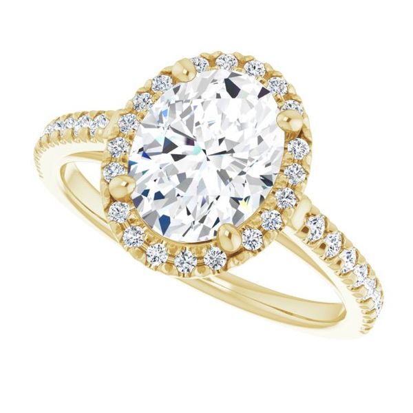French-Set Halo-Style Engagement Ring Image 5 Leitzel's Jewelry Myerstown, PA