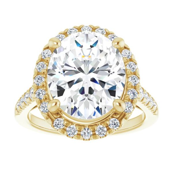 French-Set Halo-Style Engagement Ring Image 3 Jewel Smiths Oklahoma City, OK
