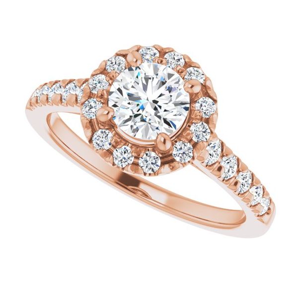 French-Set Halo-Style Engagement Ring Image 5 Victoria Jewellers REGINA, SK