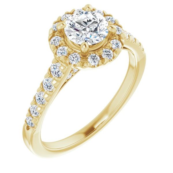 French-Set Halo-Style Engagement Ring Swede's Jewelers East Windsor, CT