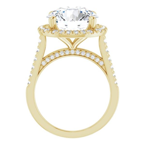 French-Set Halo-Style Engagement Ring Image 2 Leitzel's Jewelry Myerstown, PA