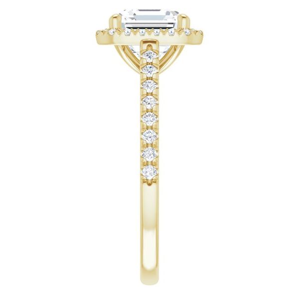 French-Set Halo-Style Engagement Ring Image 4 Reiniger Jewelers Swansea, IL