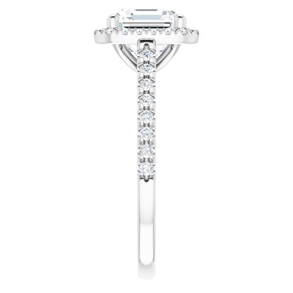 French-Set Halo-Style Engagement Ring Image 4 Victoria Jewellers REGINA, SK
