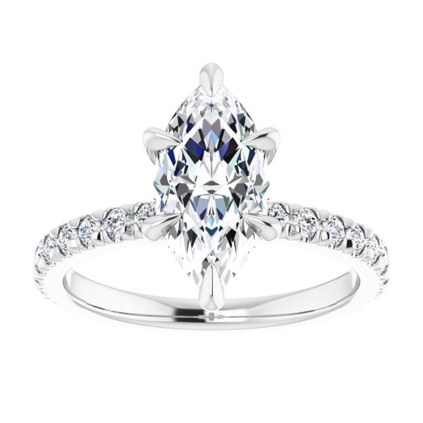 French-Set Engagement Ring Image 3 Leitzel's Jewelry Myerstown, PA