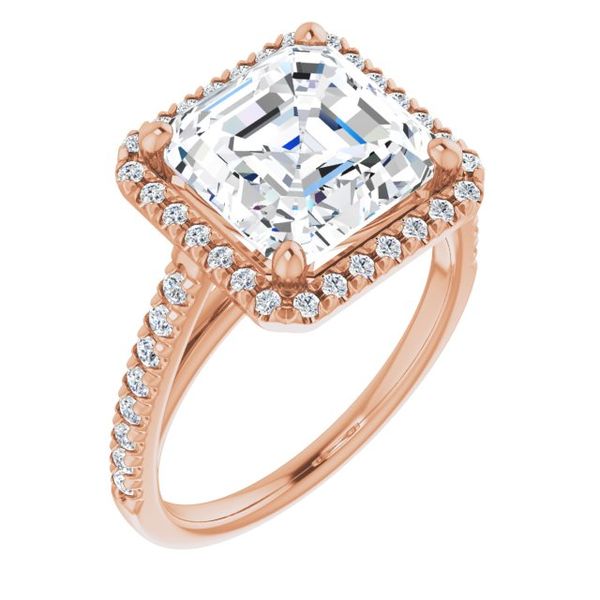 French-Set Halo-Style Engagement Ring Stuart Benjamin & Co. Jewelry Designs San Diego, CA