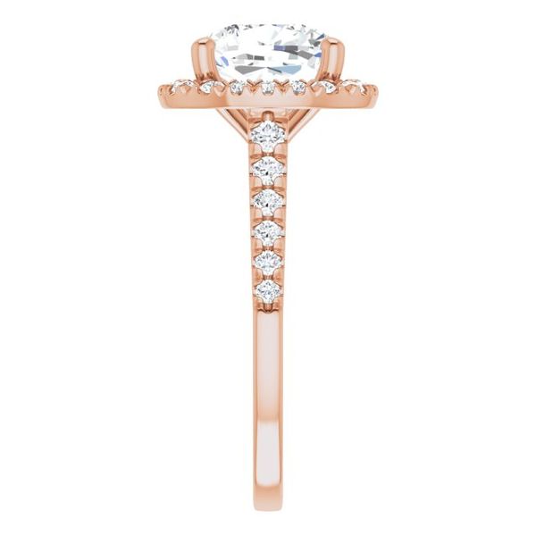 French-Set Halo-Style Engagement Ring Image 4 Glatz Jewelry Aliquippa, PA