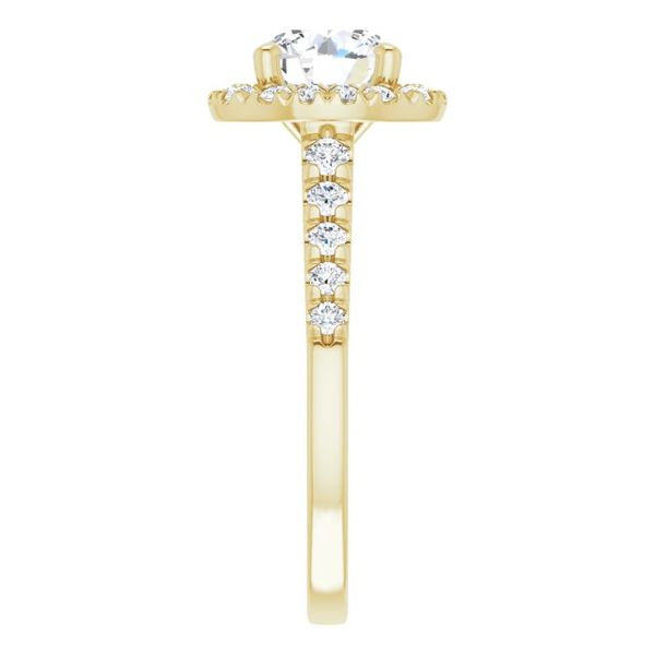 French-Set Halo-Style Engagement Ring Image 4 Glatz Jewelry Aliquippa, PA