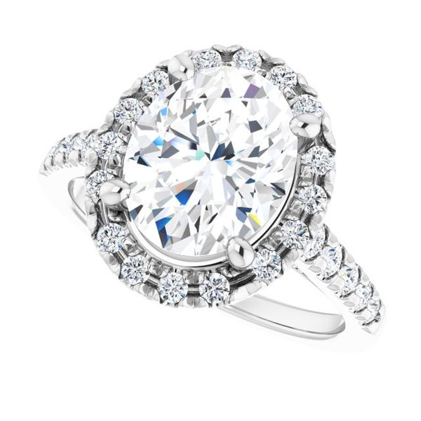 French-Set Halo-Style Engagement Ring Image 5 Jewel Smiths Oklahoma City, OK