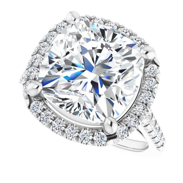 French-Set Halo-Style Engagement Ring Image 5 Reiniger Jewelers Swansea, IL