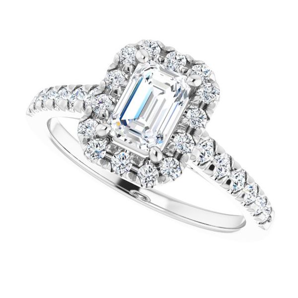 French-Set Halo-Style Engagement Ring Image 5 Jimmy Smith Jewelers Decatur, AL