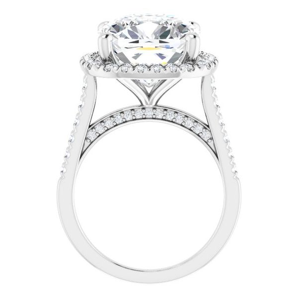 French-Set Halo-Style Engagement Ring Image 2 Studio 107 Elk River, MN