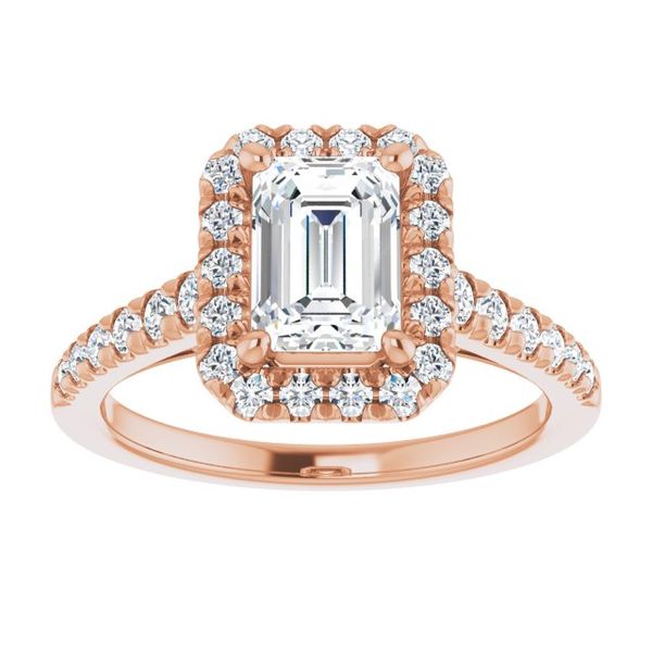 French-Set Halo-Style Engagement Ring Image 3 Glatz Jewelry Aliquippa, PA