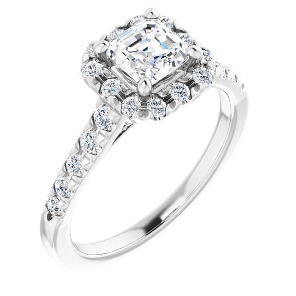 French-Set Halo-Style Engagement Ring Puckett's Fine Jewelry Benton, KY