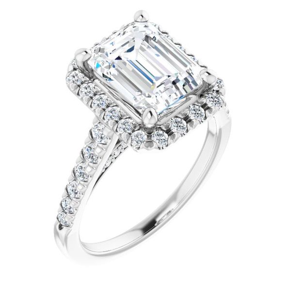 French-Set Halo-Style Engagement Ring Glatz Jewelry Aliquippa, PA