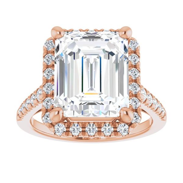 French-Set Halo-Style Engagement Ring Image 3 Meritage Jewelers Lutherville, MD
