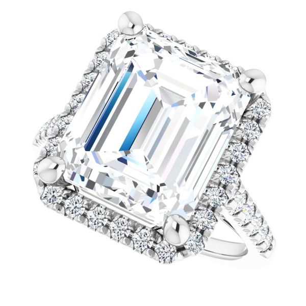 French-Set Halo-Style Engagement Ring Image 5 Glatz Jewelry Aliquippa, PA
