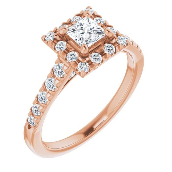 French-Set Halo-Style Engagement Ring Glatz Jewelry Aliquippa, PA